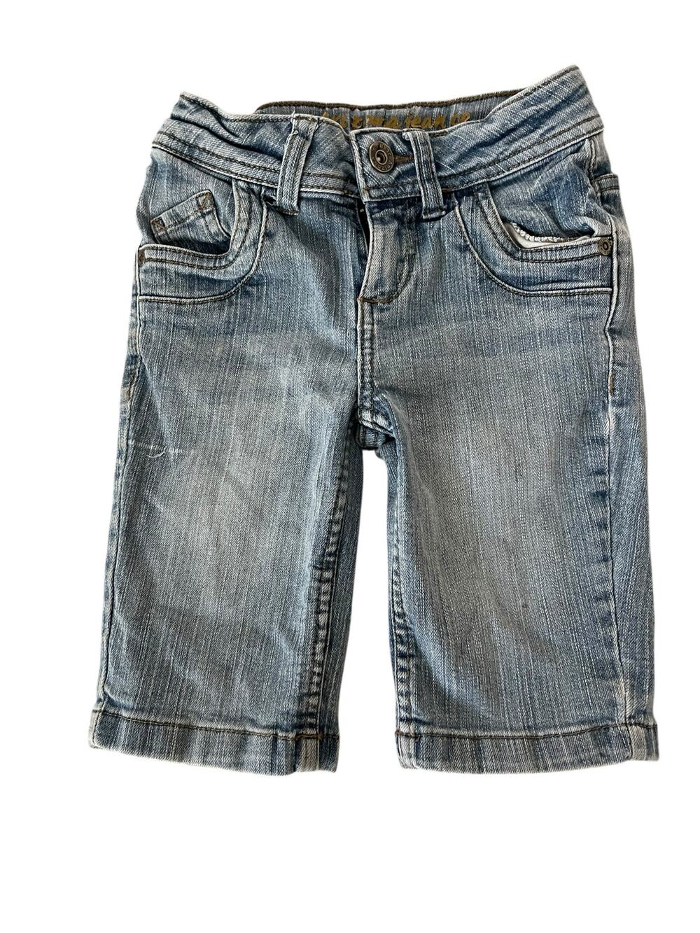 Arizona Jeans Co Boys Medium Wash Blue Denim Jean Shorts Youth Size 8